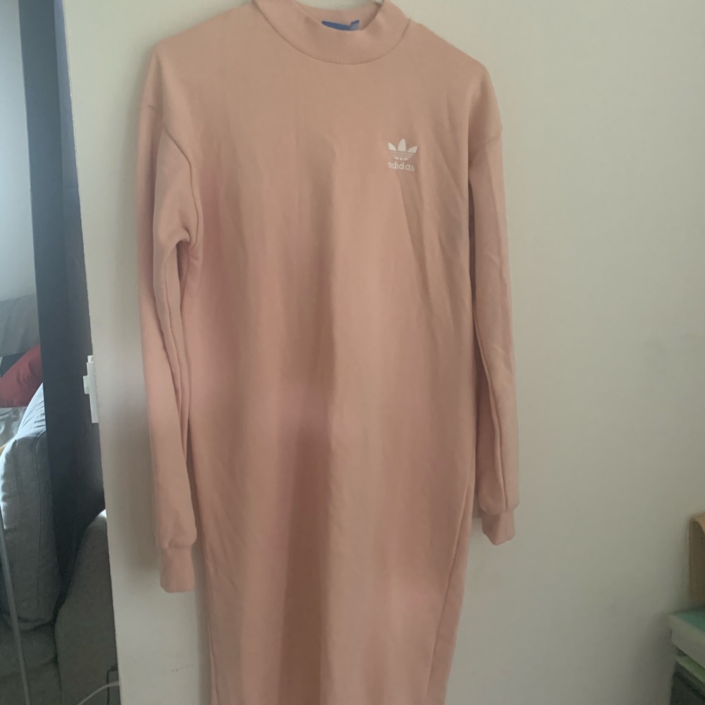 Adidas pink sweatshirt dress